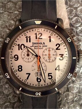 Shinola Argonite-5050 Detroit Runwell Sport Chronograph Watch - Mint NWT